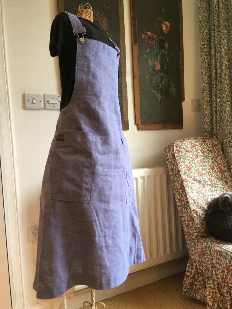 Pale denim-blue linen dress